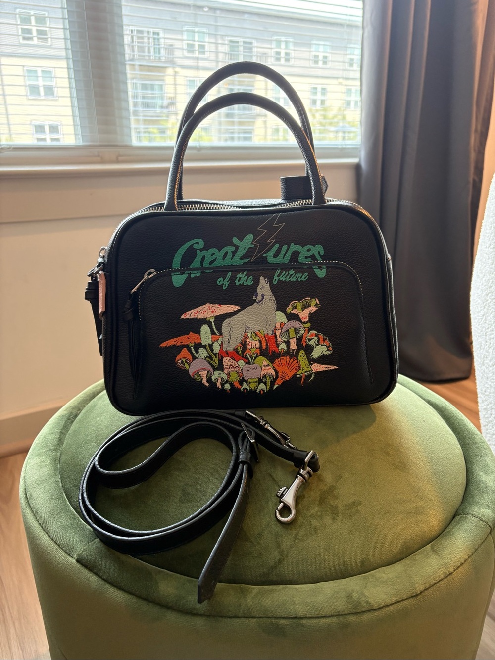 Min & Mon Marino Medium Creatures Mushroom Leather Bag
